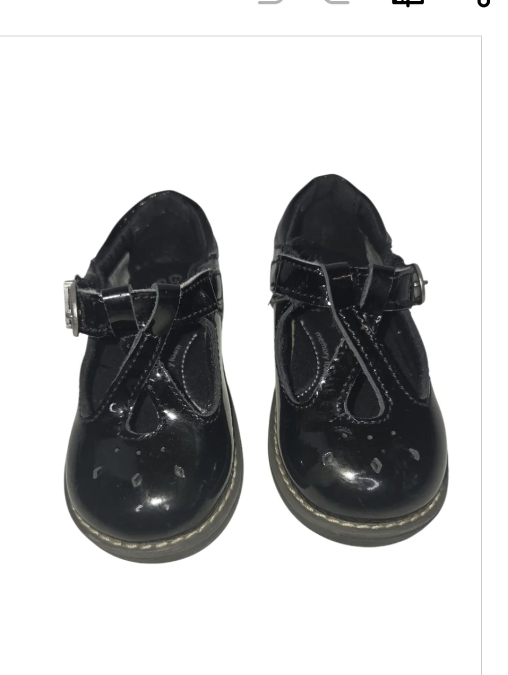 Stride Rite Suzie Black Patent Leather Mary Jane Dress Shoe Size 6